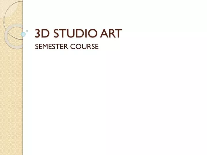 3d studio art