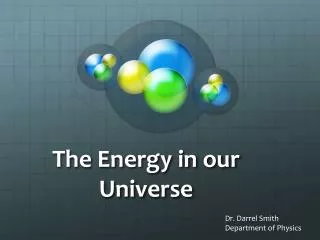 The Energy in our Universe