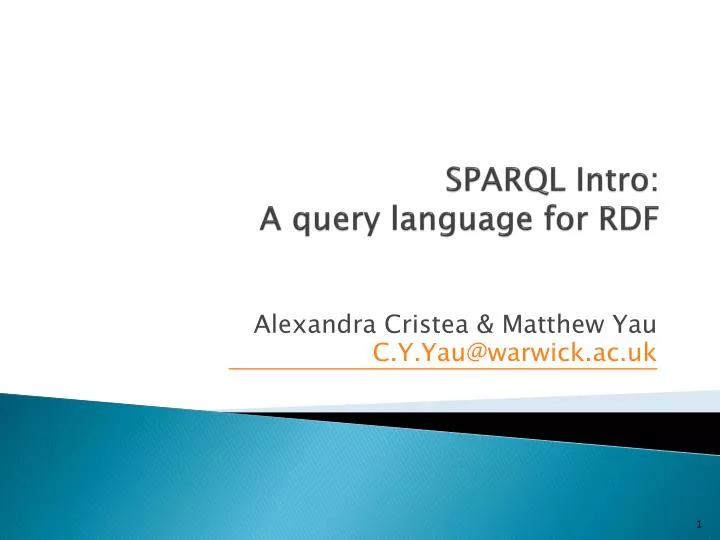sparql intro a query language for rdf