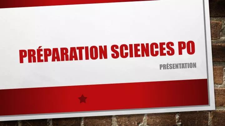 pr paration sciences po