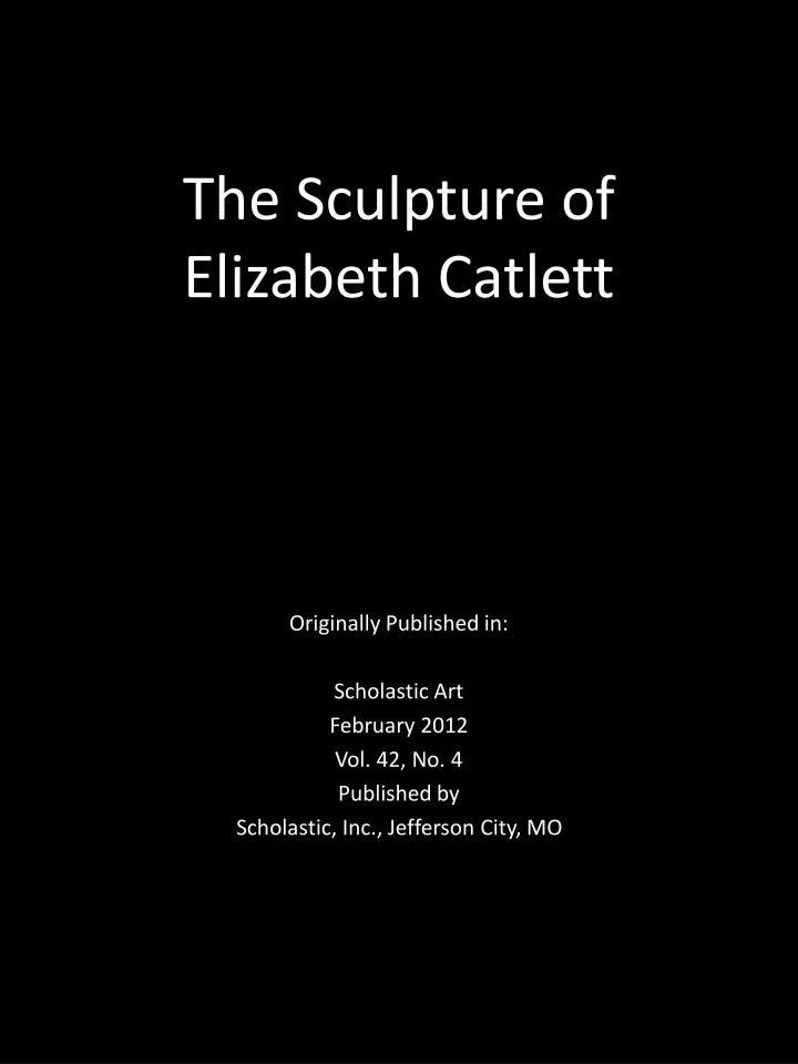 the sculpture of elizabeth catlett