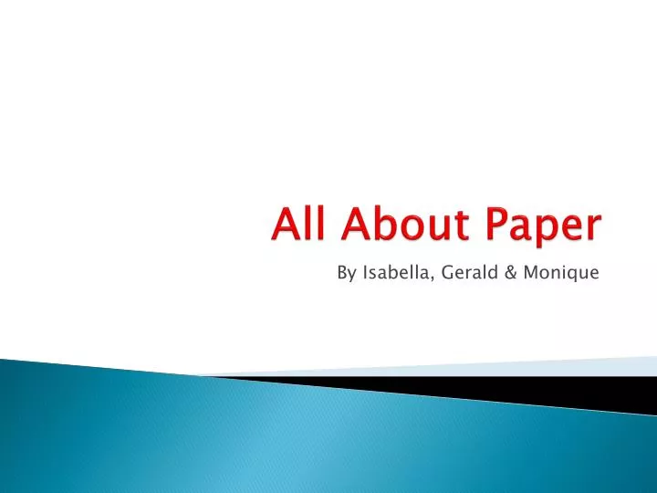 all about paper