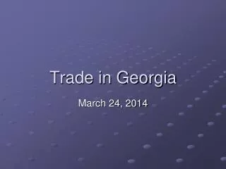 Trade in Georgia