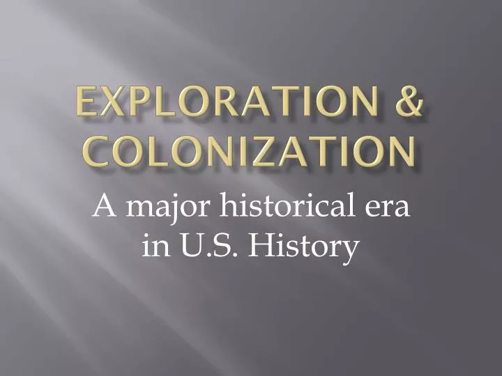 exploration colonization