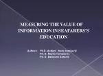 Measuring the Value of Information in Seafarers' Education - slide 1