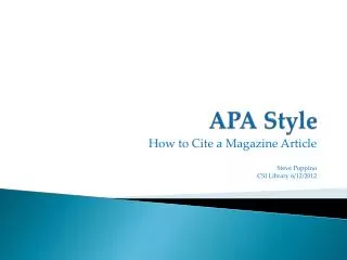apa style
