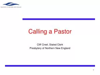 Calling a Pastor