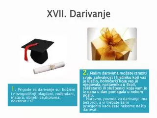 xvii darivanje