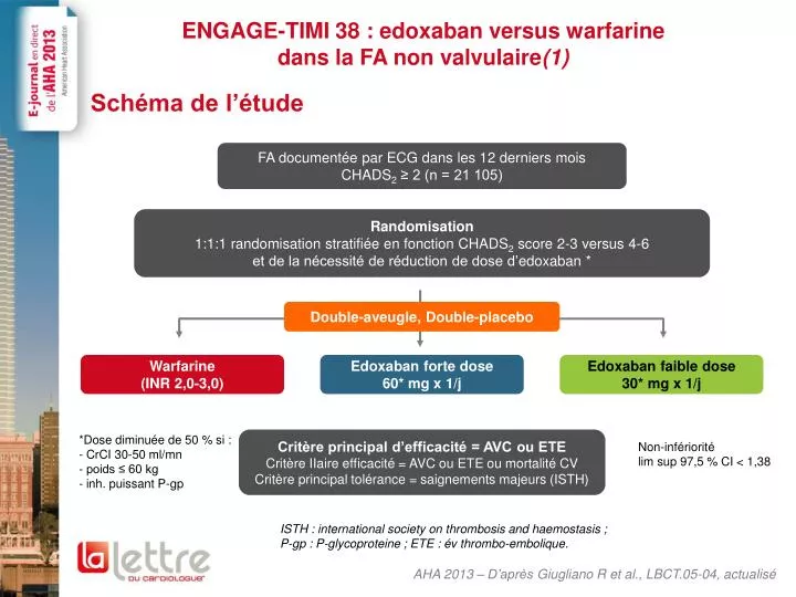 engage timi 38 edoxaban versus warfarine dans la fa non valvulaire 1