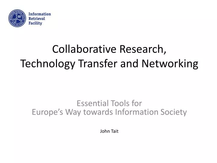 collaborative research technology transfer and networking