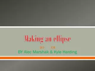 Making an ellipse