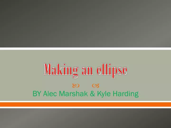 making an ellipse