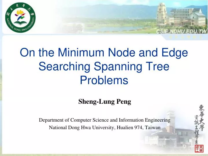 on the minimum node and edge searching spanning tree problems