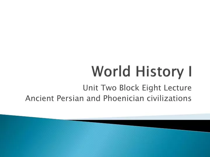 world history i