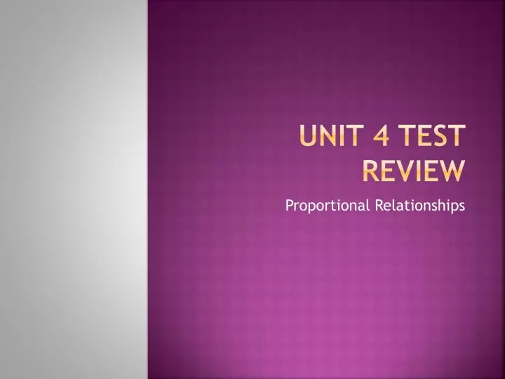 unit 4 test review