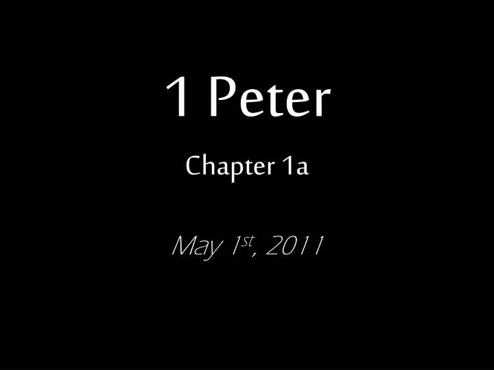 1 peter chapter 1a
