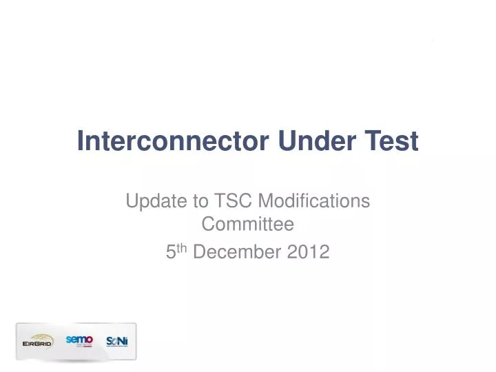 interconnector under test