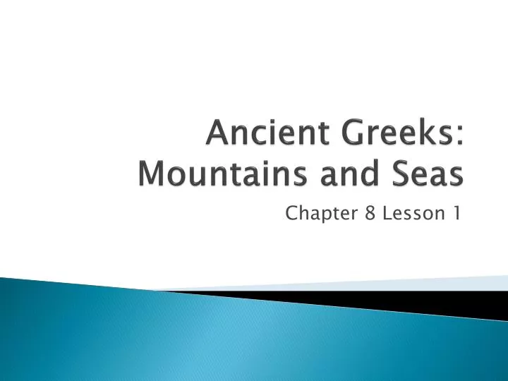 ancient greeks mountains and seas