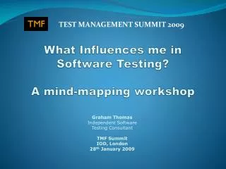 What Influences me in Software Testing? A mind-mapping workshop