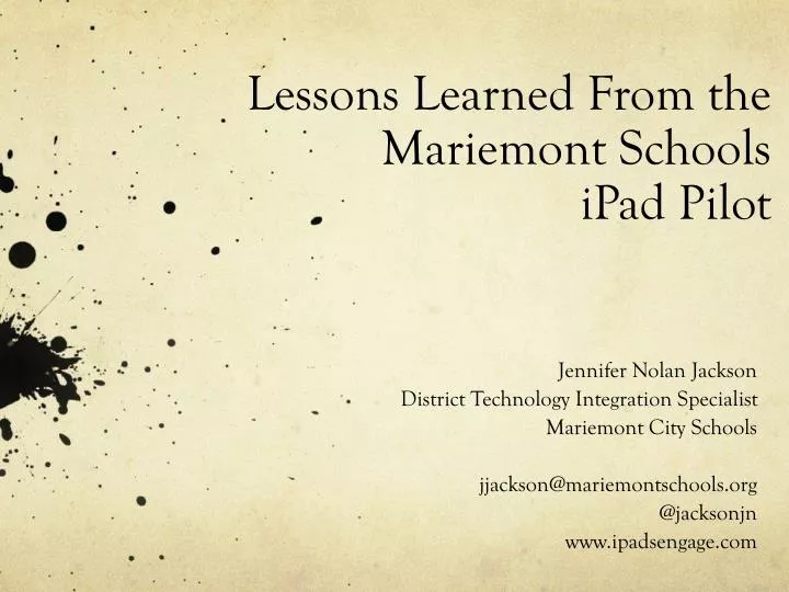 lessons learned from the mariemont schools ipad pilot