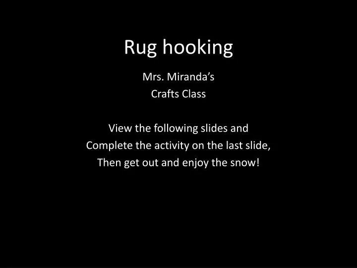 rug hooking