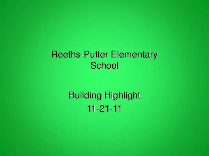 reeths puffer elementary school
