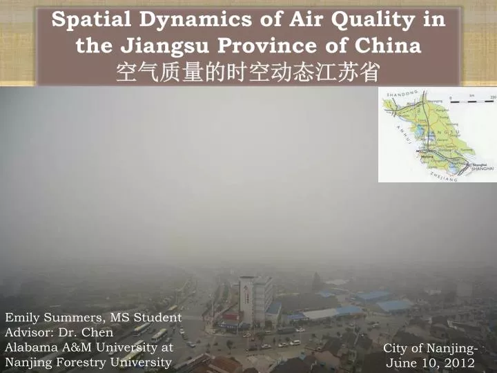spatial dynamics of air quality in the jiangsu province of china