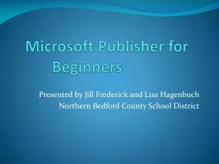 Microsoft Publisher for Beginners
