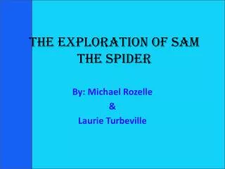 The Exploration of Sam the Spider
