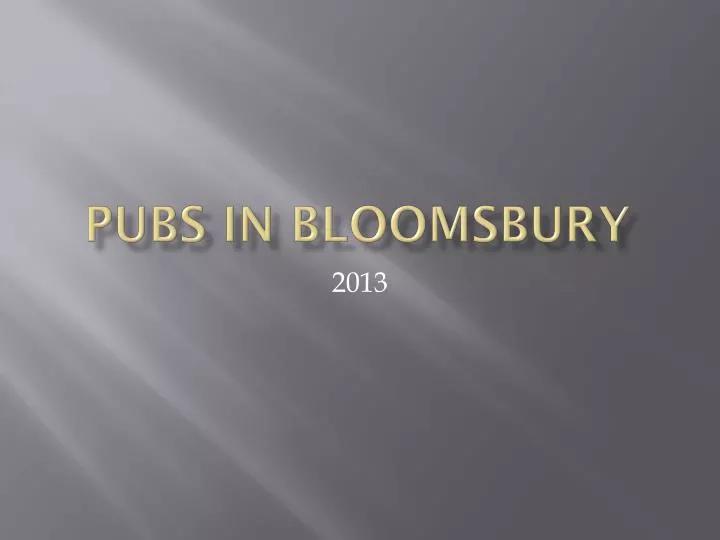 pubs in bloomsbury