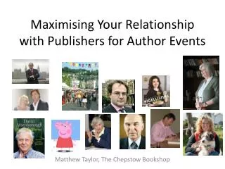 Maximising Your Relationship with Publishers for Author Events