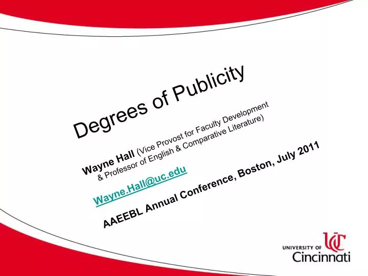 degrees of publicity