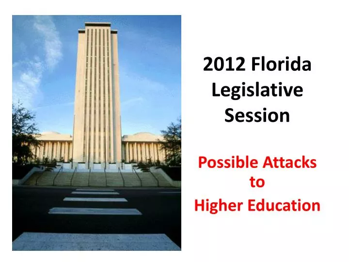2012 florida legislative session