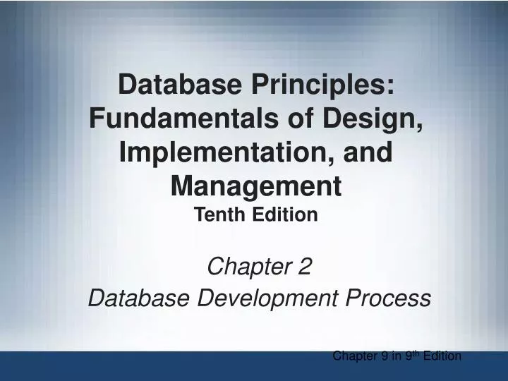 chapter 2 database development process