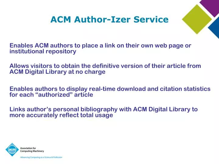 acm author izer service