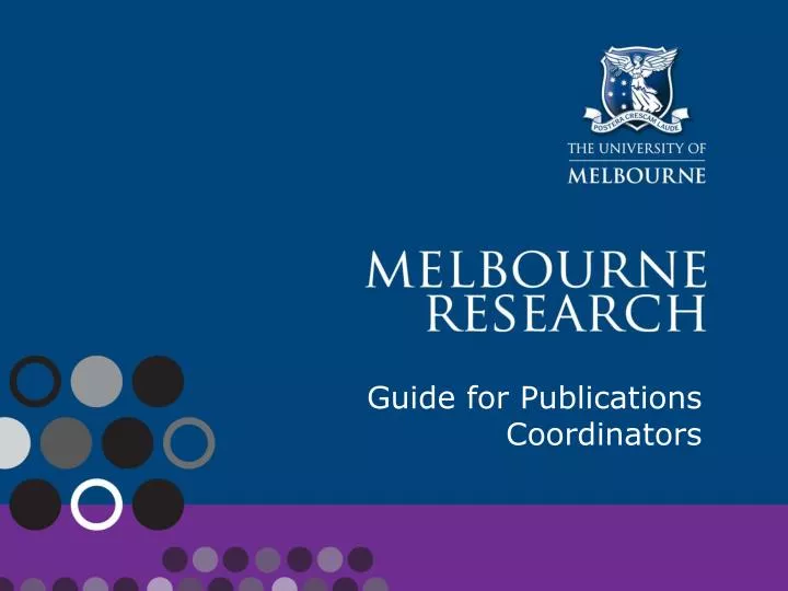 guide for publications coordinators