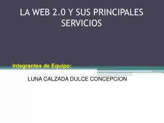 la web 2 0 y sus principales servicios