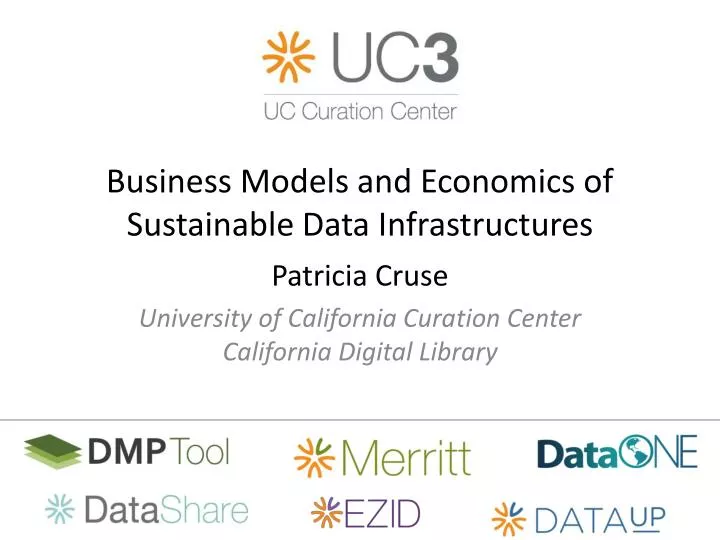 business models and economics of sustainable data infrastructures