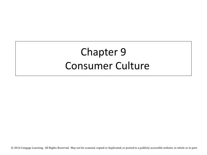 chapter 9 consumer culture