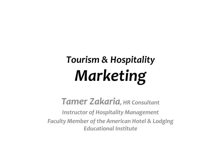 tourism hospitality marketing