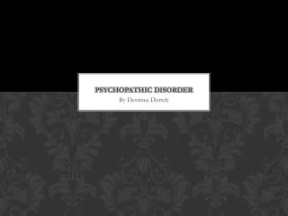 Psychopathic Disorder