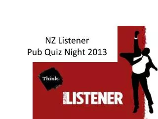 NZ Listener Pub Quiz Night 2013
