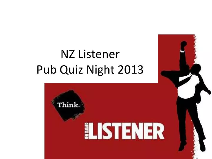 nz listener pub quiz night 2013
