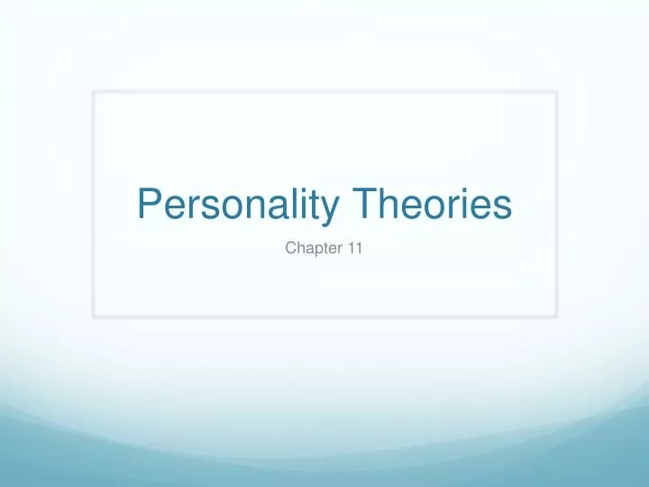 personality theories