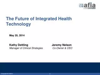 The Future of Integrated Health Technology