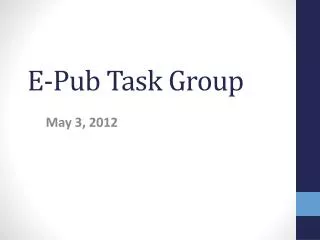 E-Pub Task Group