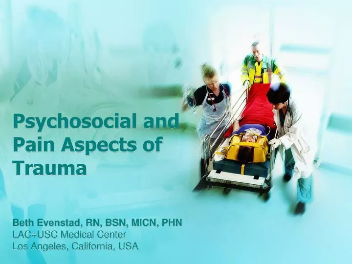 psychosocial and pain aspects of trauma
