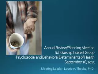 Meeting Leader: Laurie A. Theeke, PhD