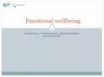 Emotional wellbeing - slide 1
