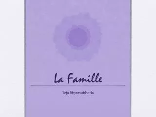 la famille